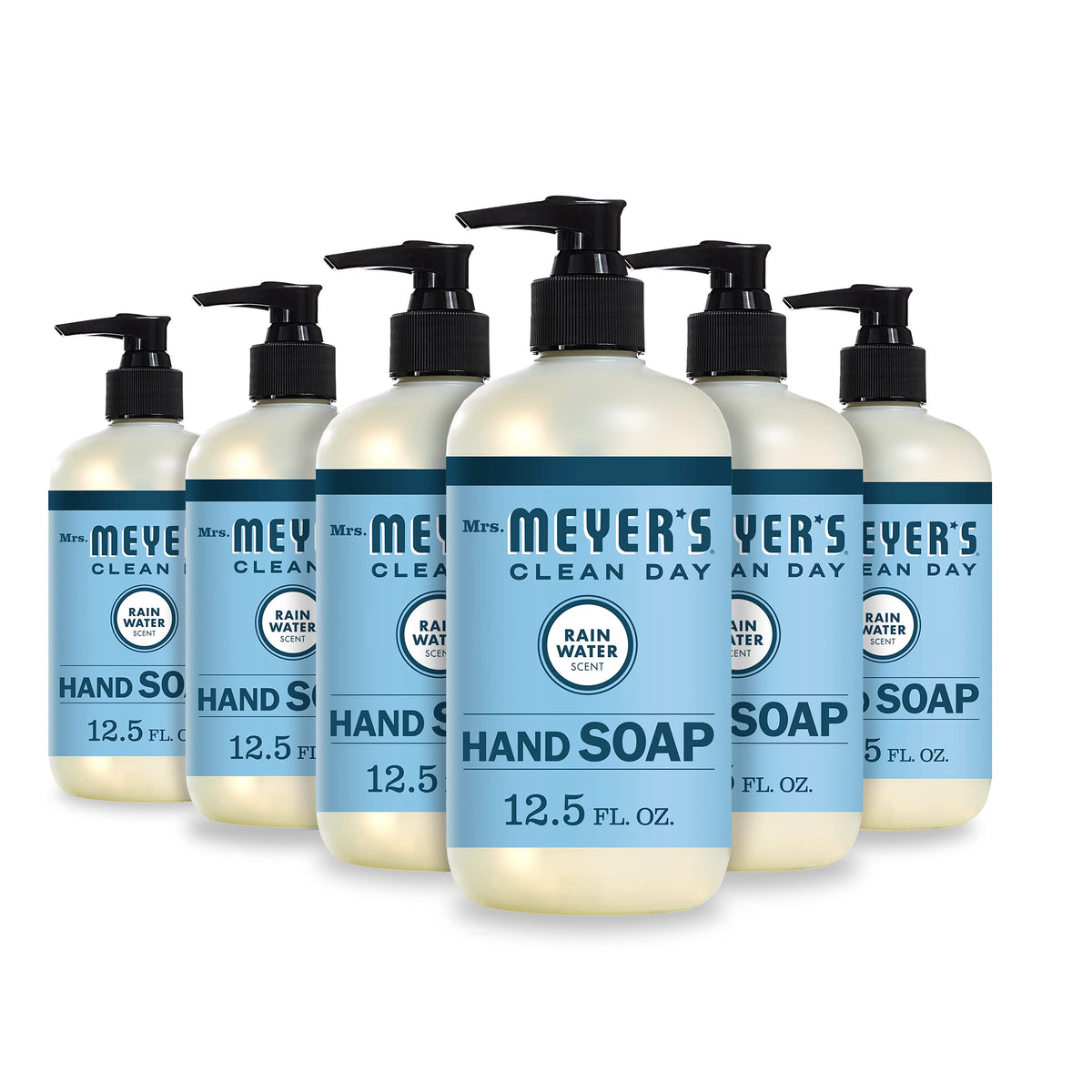 Mrs. Meyer'S Clean Day Hand Soap With Essential Oils, Biodegradable, Rain Water, 12.5 Fl Oz