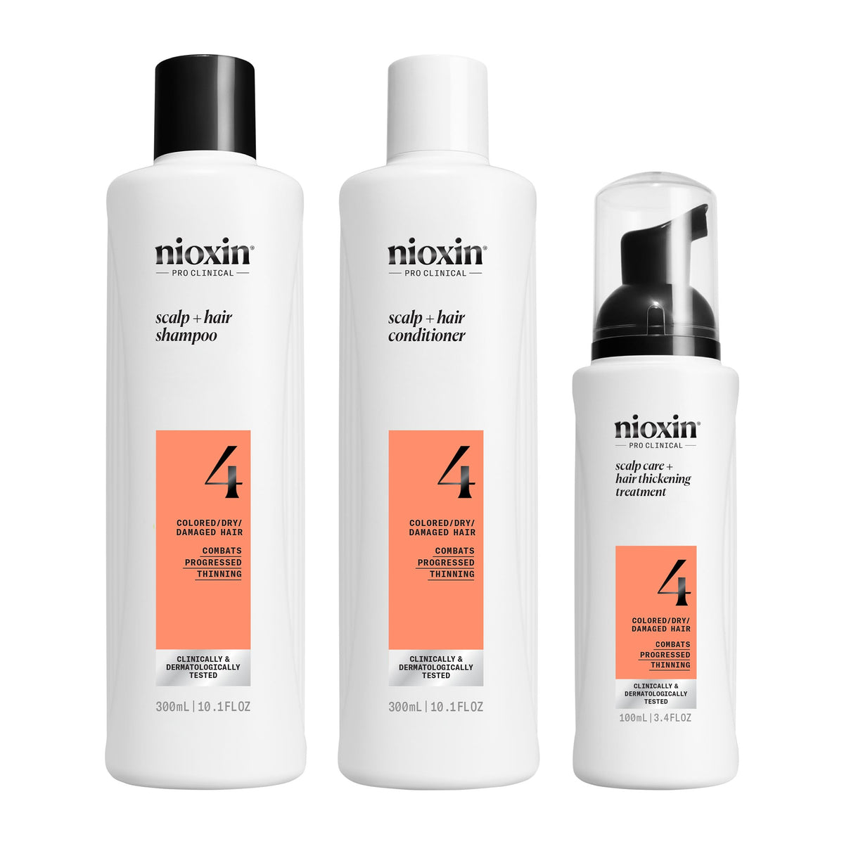 Nioxin Scalp & Hair Thickening System 4 For Colored/Dry Damaged Hair, 23.6 Fl Oz