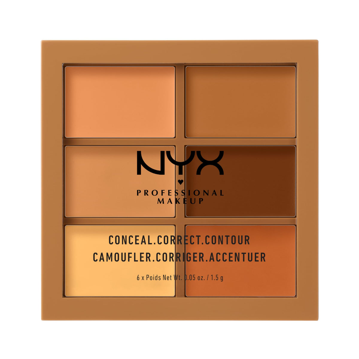 Nyx Professional Makeup Conceal Correct Contour Palette, Deep - 1 Count For Flawless Skin