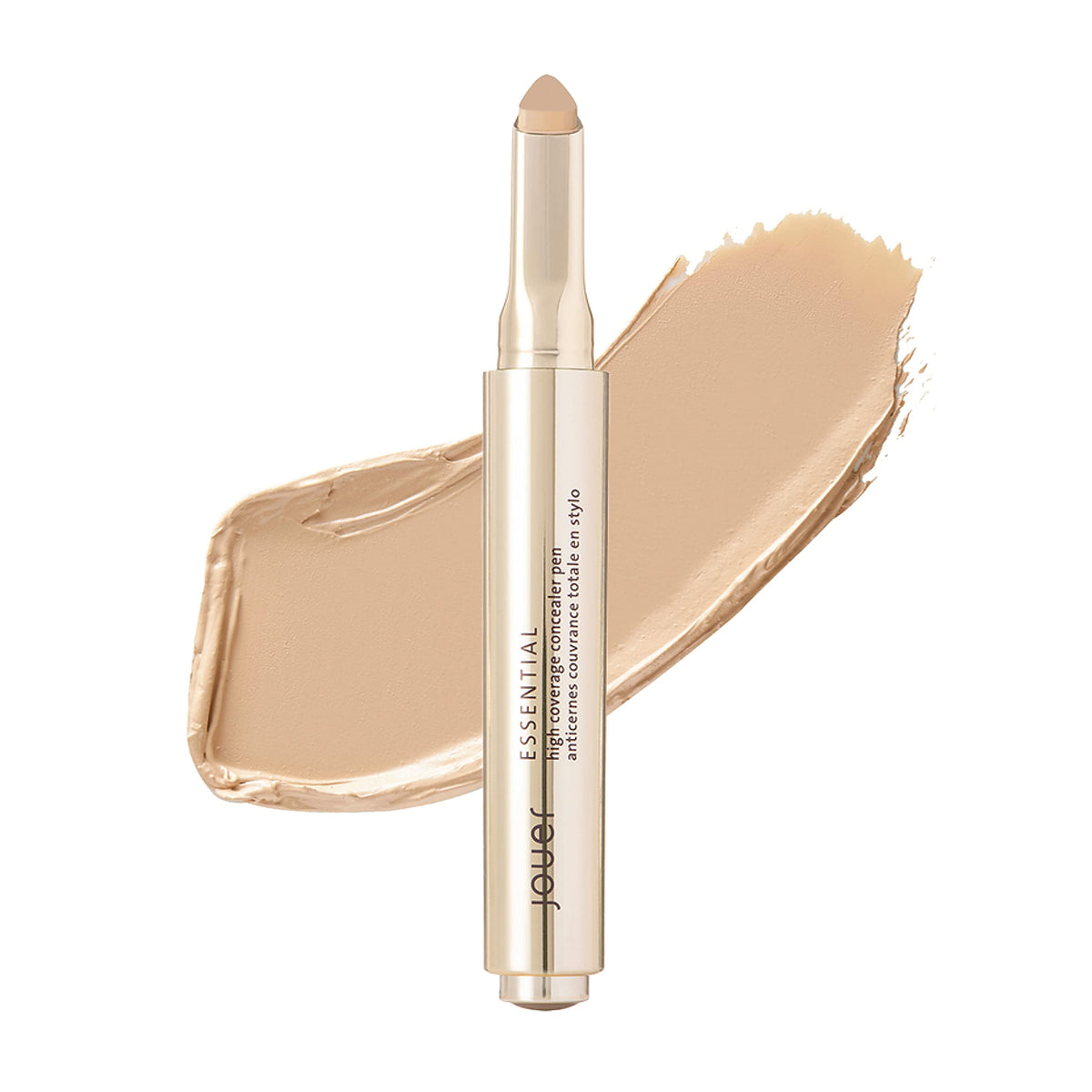 Jouer Essential High Coverage Concealer Pen - Wheat, Cream Concealer For Dark Circles & Contour