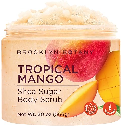 Brooklyn Botany Tropical Mango Shea Sugar Scrub - 20 Oz Hydrating & Exfoliating Body Scrub