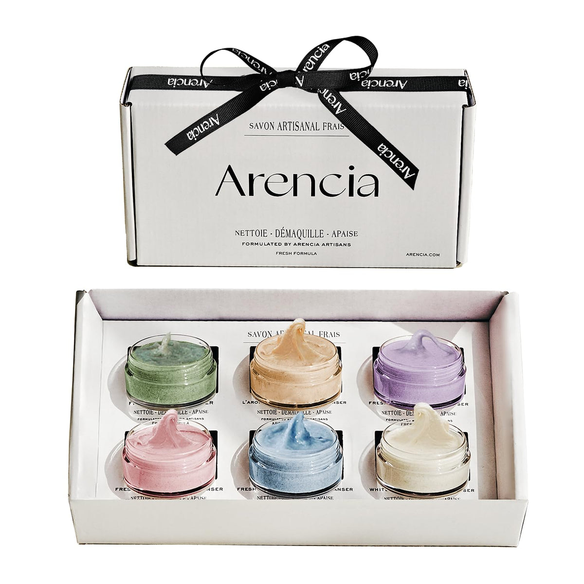 Arencia Rice Mochi Facial Cleanser Gift Set - 6 Travel Size Varieties, Korean Skin Care