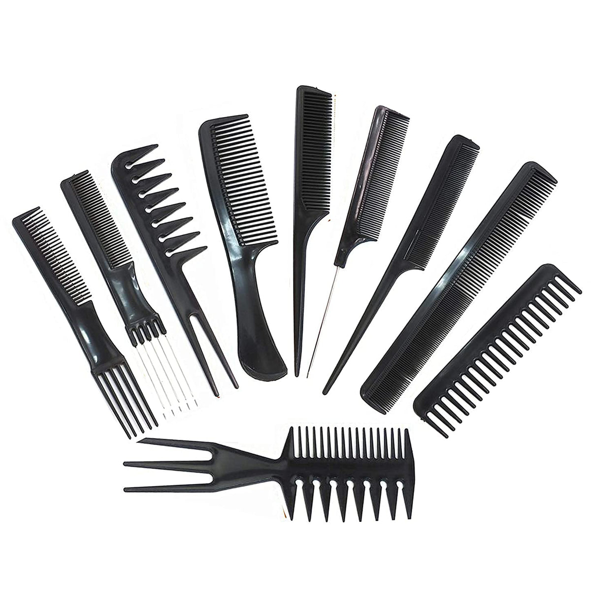 1st Choice Magic 10 Piece Black Professional Styling Comb Set - Vinyl, 10 Count