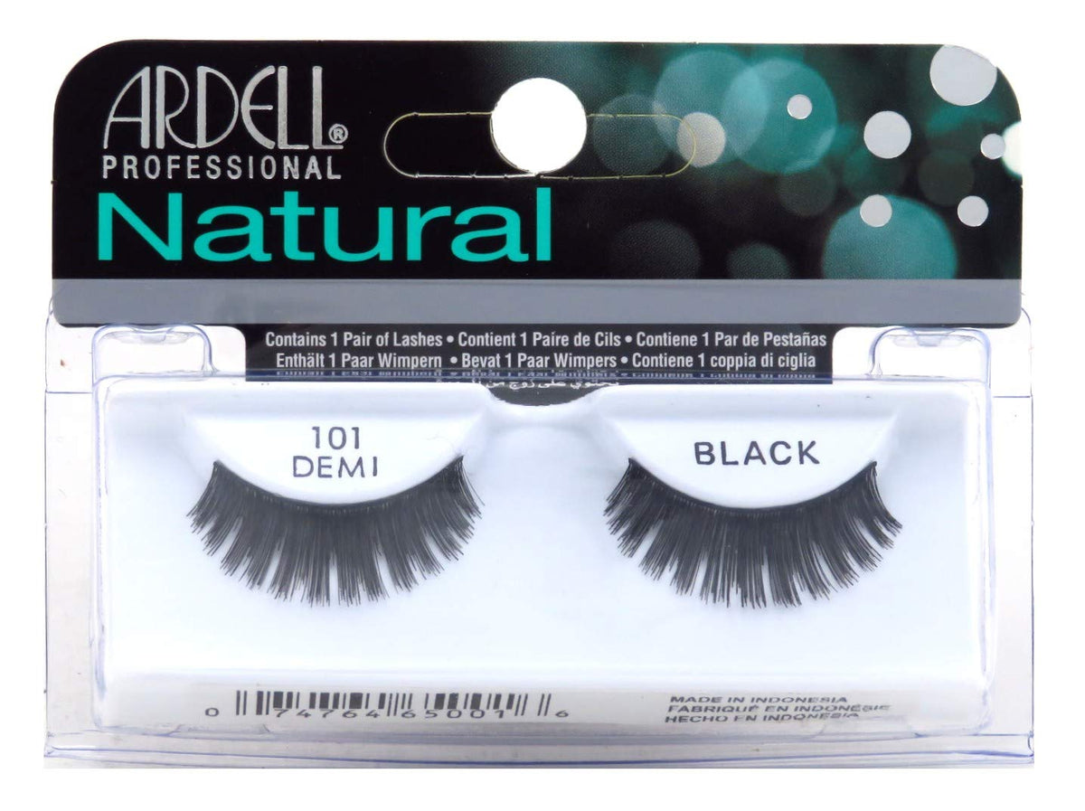 Ardell Fashion Lashes 101 Demi Black - 1 Pair (Pack Of 3) - Human Hair Eyelashes