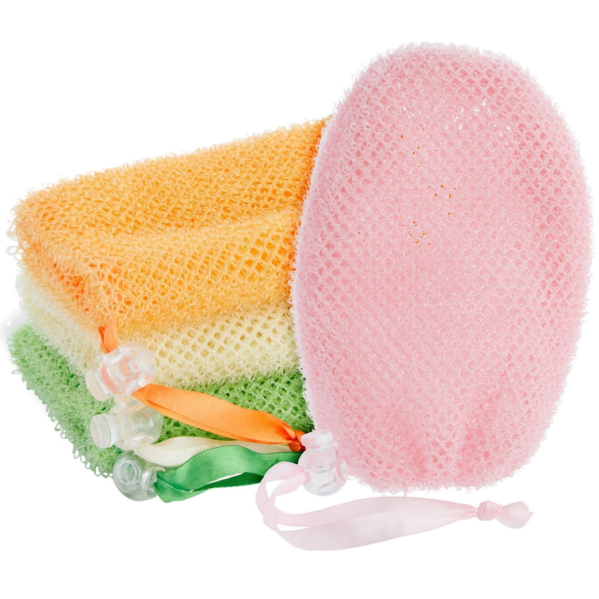 Juvale Soap Savers - 4 Pack Exfoliating Mesh Pouches With Drawstring, 3.5 X 6 Inch