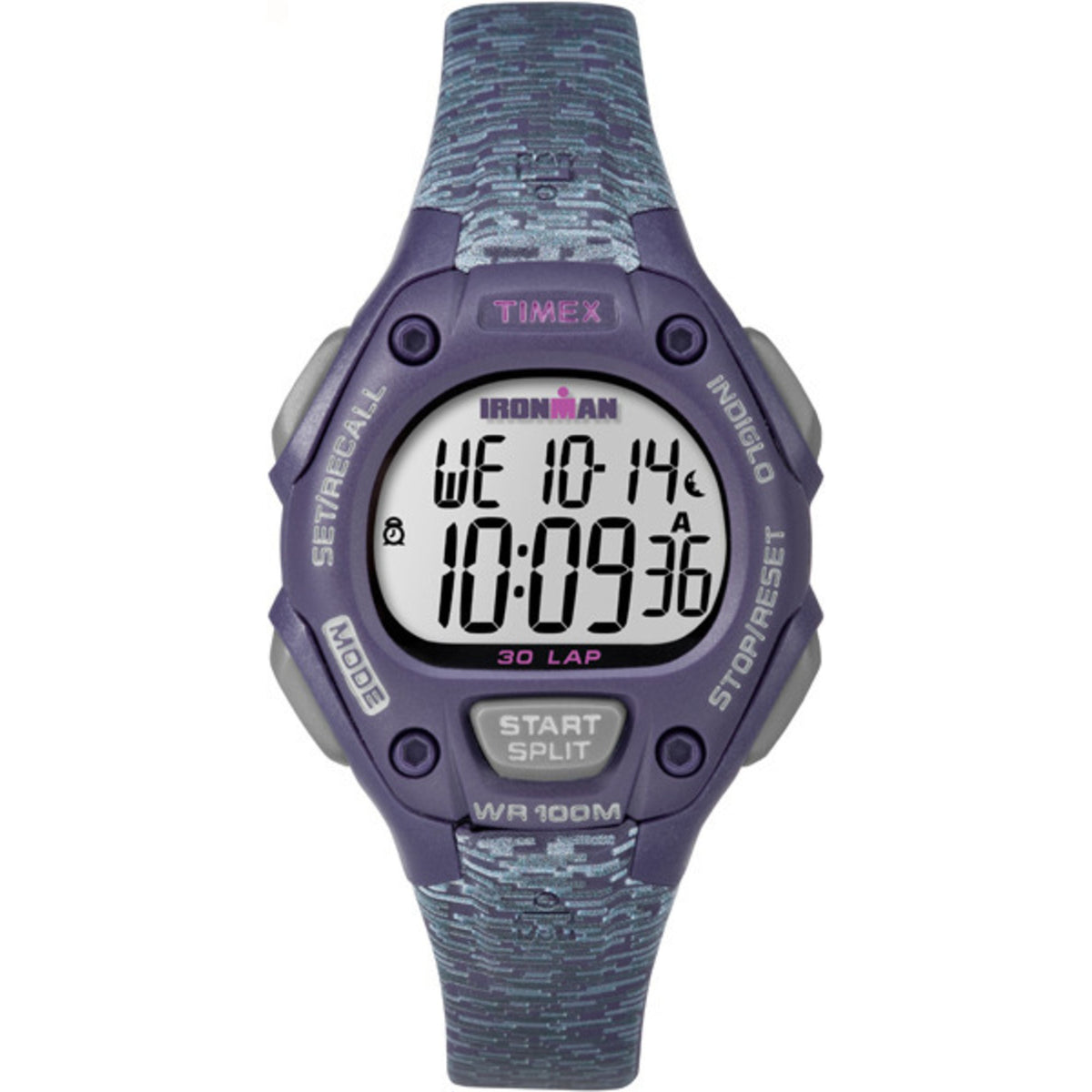 Timex Women'S Ironman Classic 30 Purple Resin Strap Watch - Mid-Size Sports Timepiece