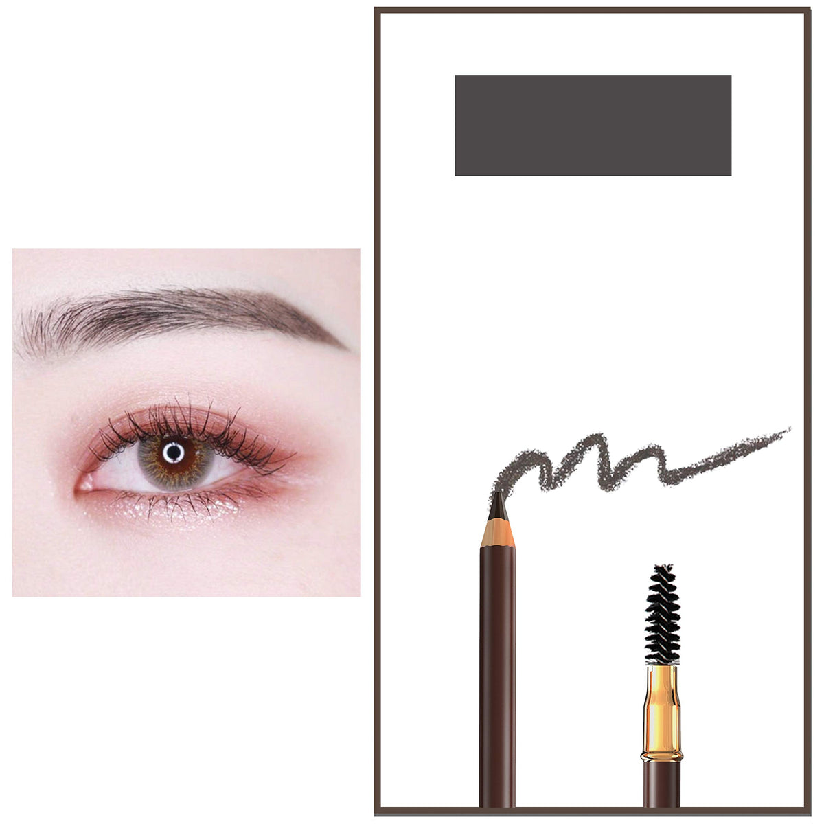 Bodermincer Eyebrow Pencil 5 Colors - Longlasting Waterproof Automatic Liner (4# Grey, 5Pcs)