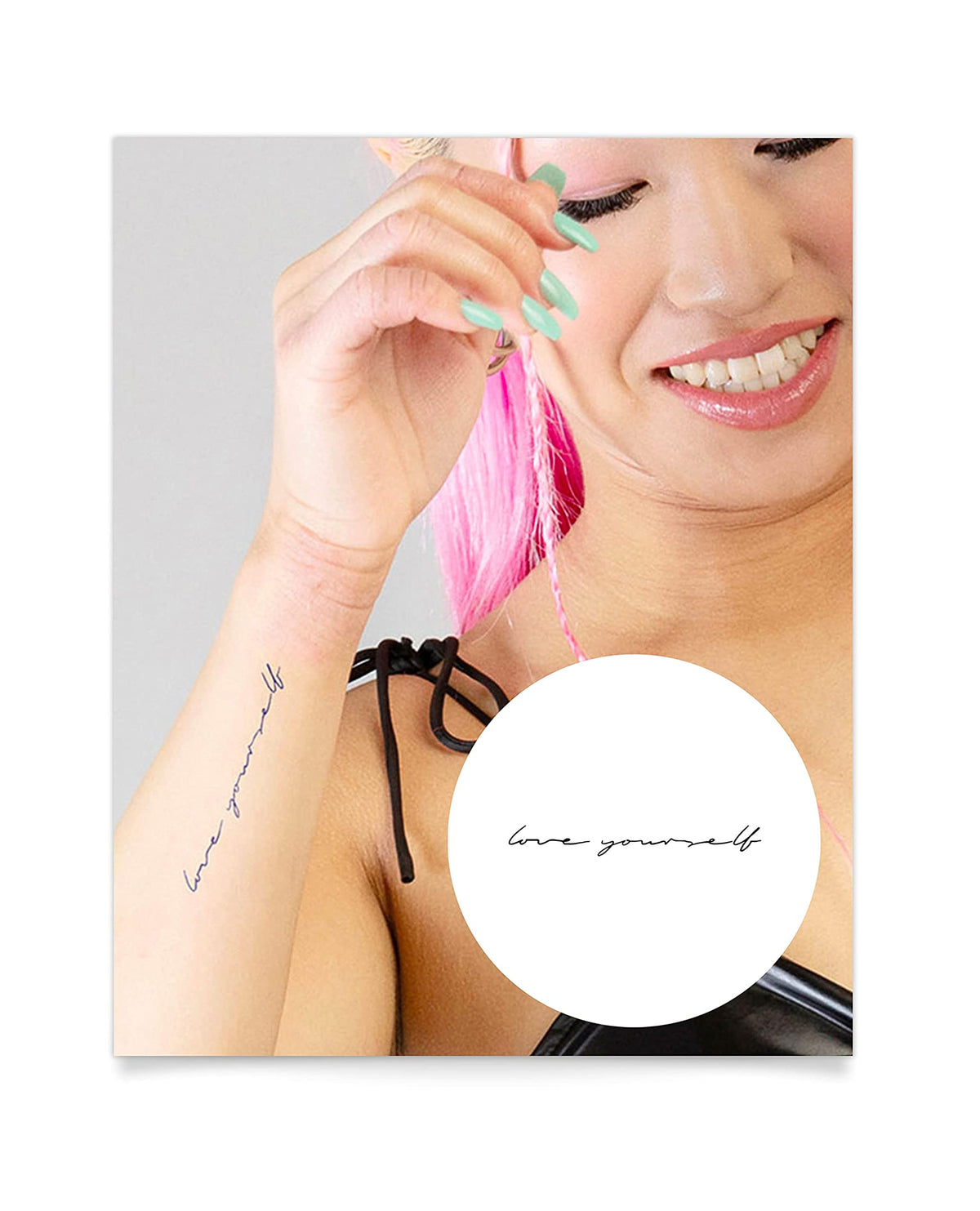 Inkbox Semi-Permanent Temporary Tattoo - Love Letters, 5X2 In, Water-Resistant, Lasts 1-2