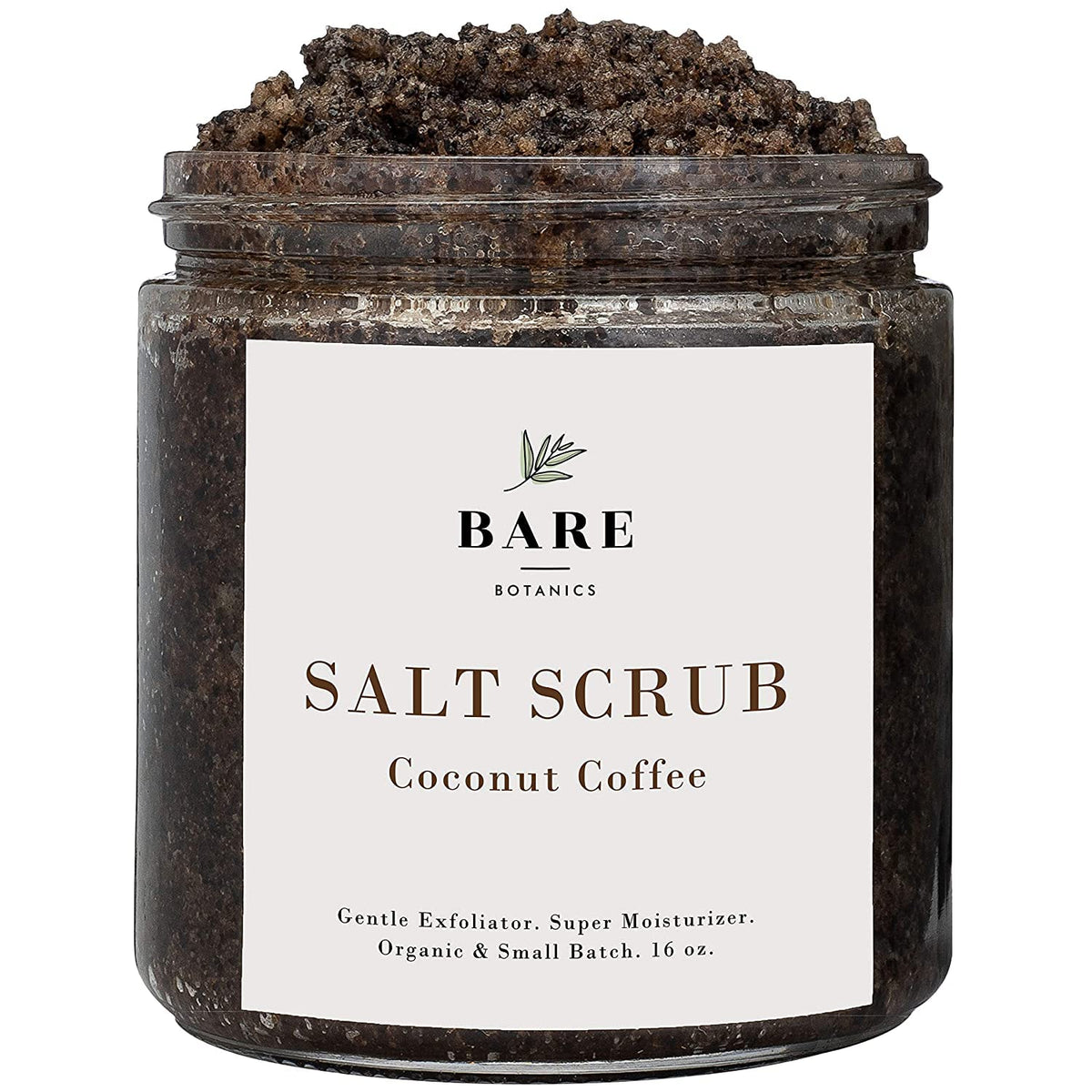 Bare Botanics Coconut Coffee Body Scrub - 24Oz Gentle Exfoliator & Moisturizer, All Natural