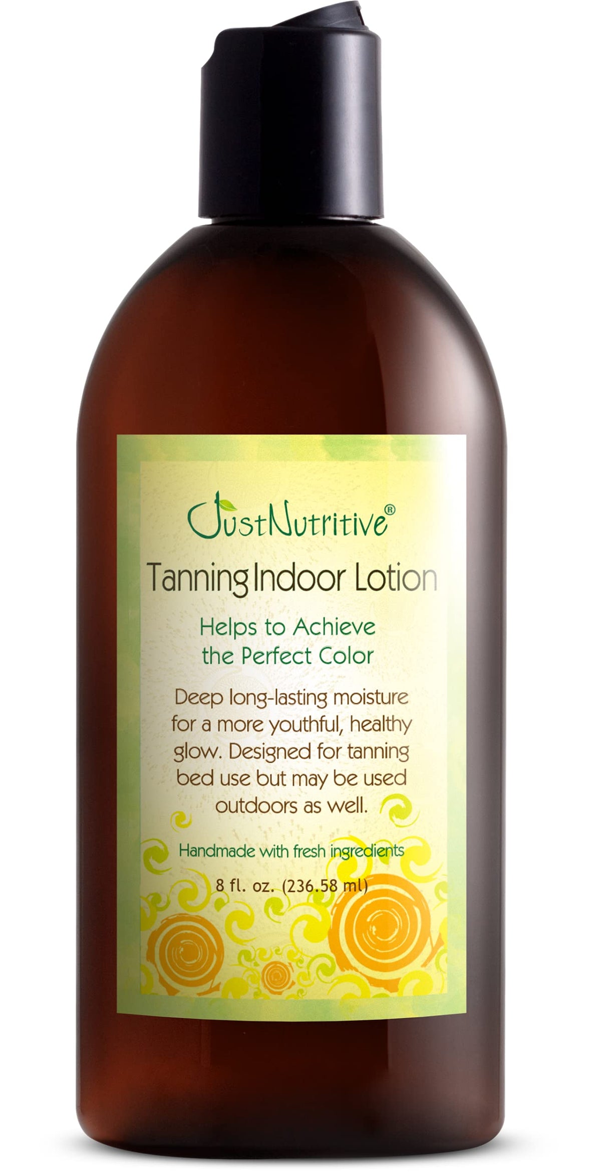 Just Nutritive Indoor Tanning Lotion - Natural Moisturizer For Long-Lasting Tan, 8 Oz