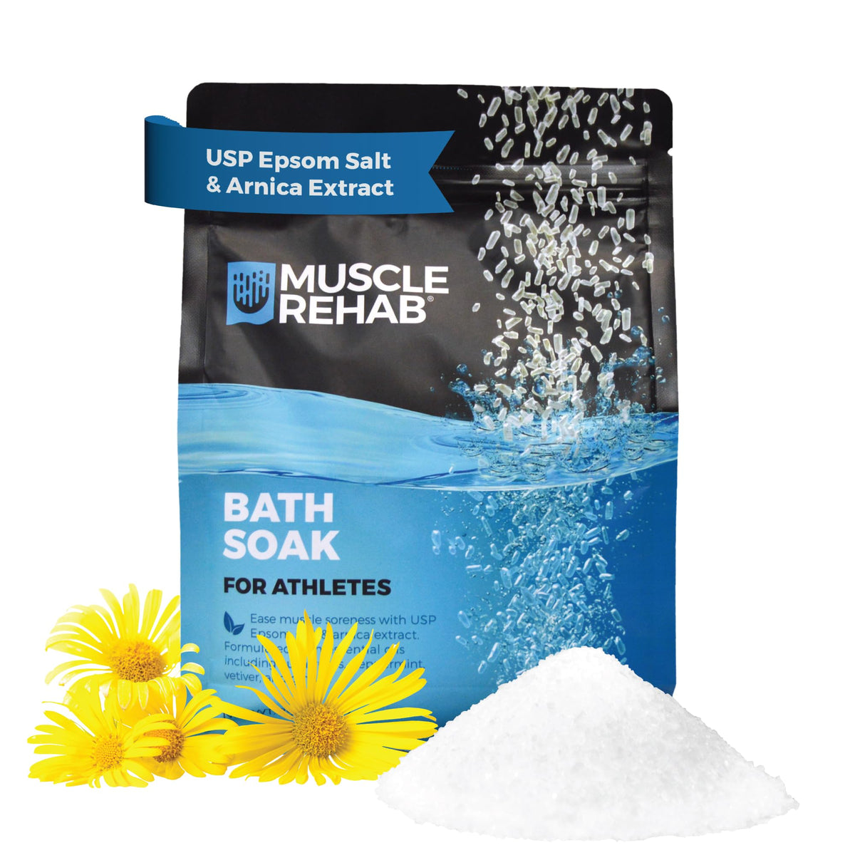 Muscle Rehab Arnica Epsom Salts - 29Oz Magnesium Soak For Pain Relief & Muscle Recovery