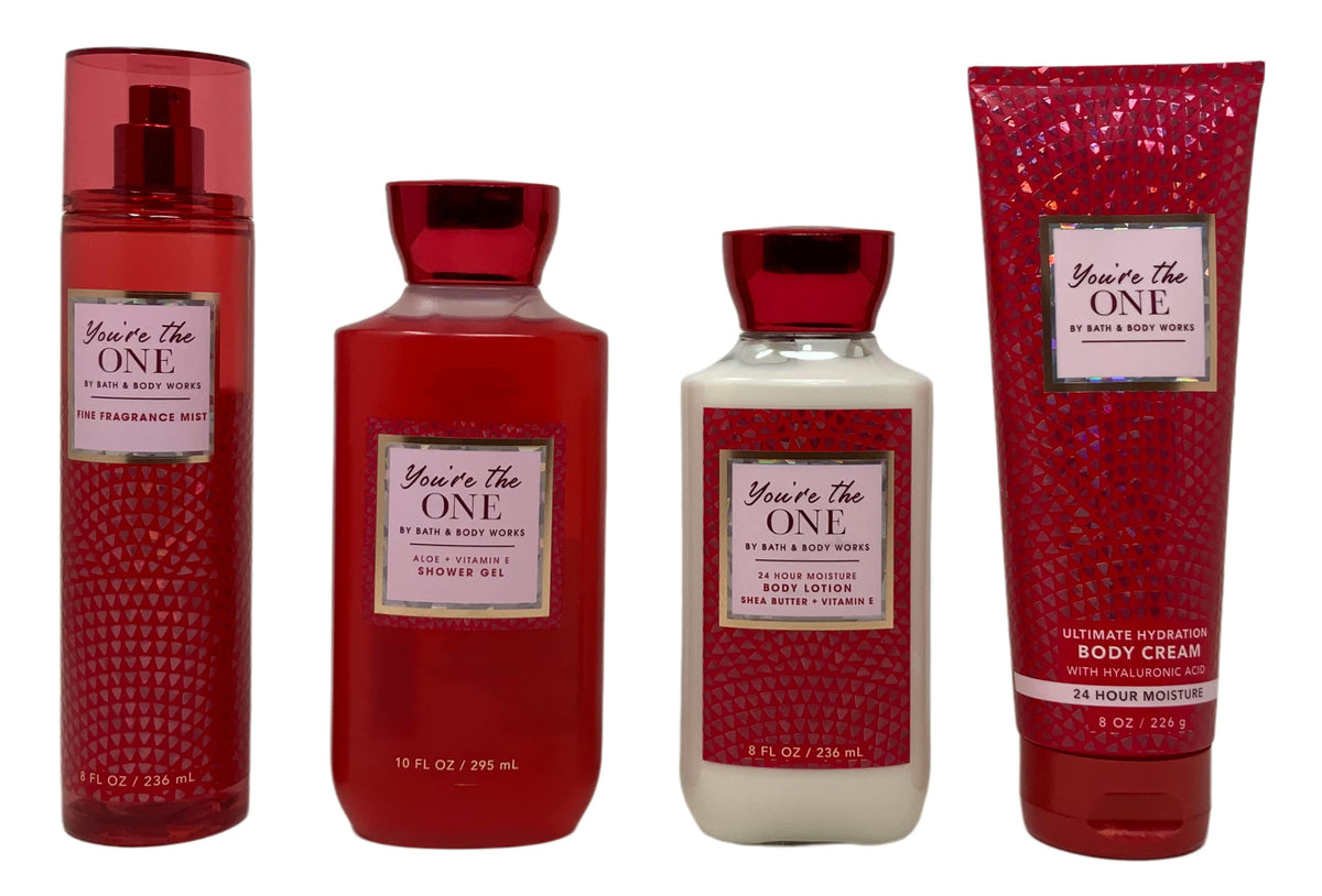 Bath & Body Works You'Re The One Gift Set - Body Lotion, Cream, Mist & Shower Gel - 4 Piece