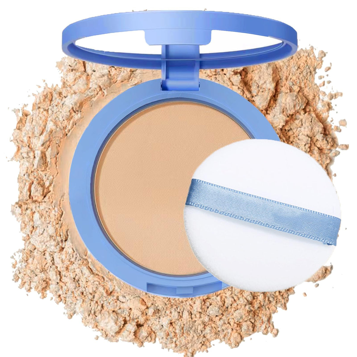 Naissiya Oil Control Face Powder, Matte Setting Makeup, Waterproof, 0.35Oz, #2-Natural Beige