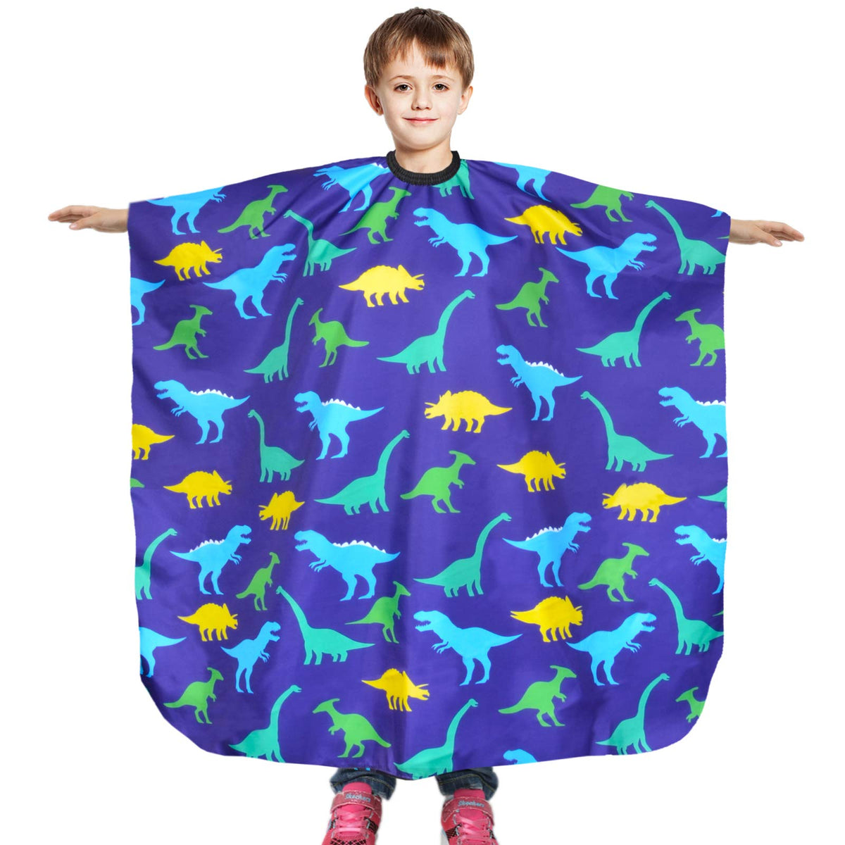 Nidoul Kids Haircut Cape - Waterproof Dinosaur Barber Apron For Boys & Girls, 47&quot;X39&quot;