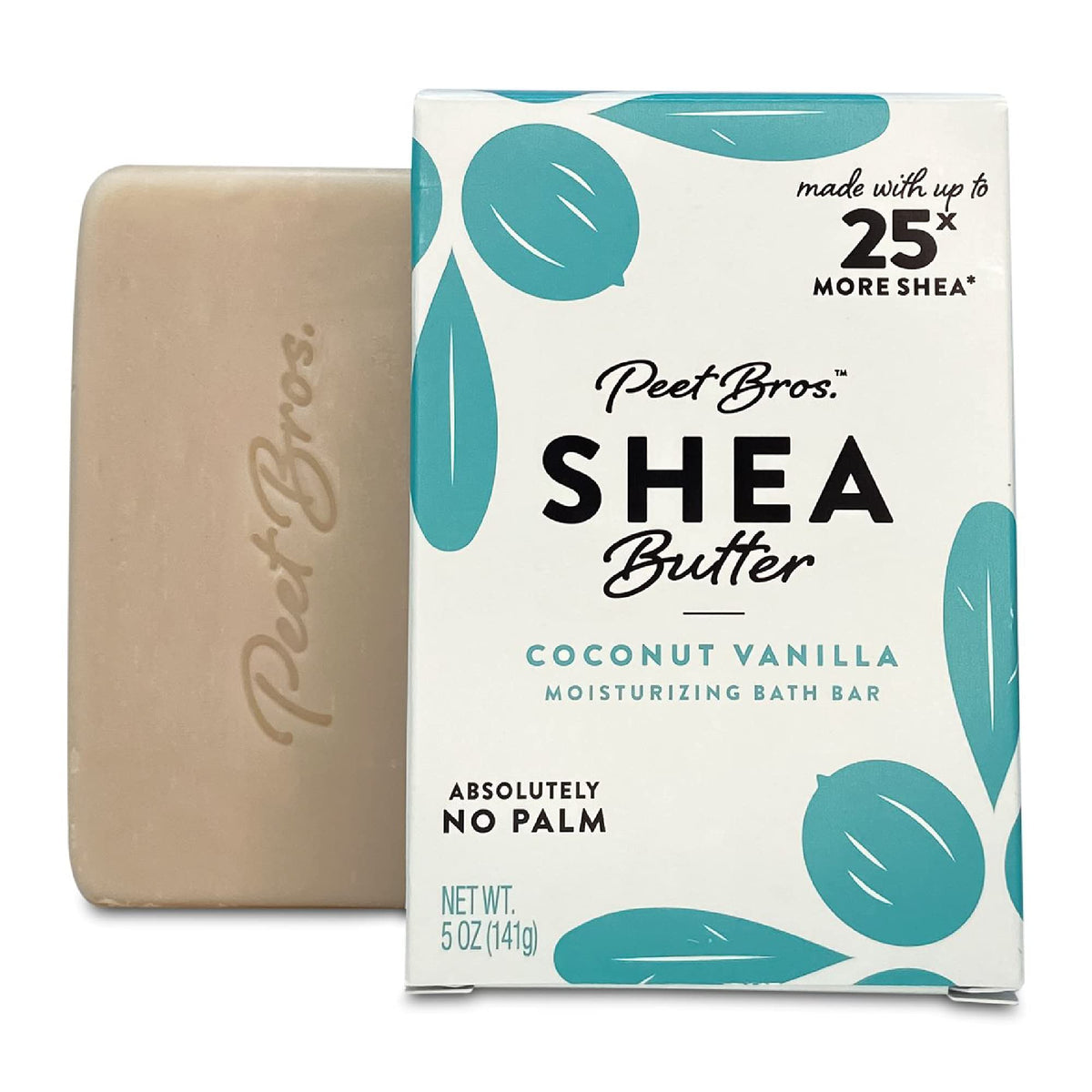 Peet Bros. Coconut Vanilla Shea Butter Bar Soap - Vegan, Moisturizing, 5 Oz