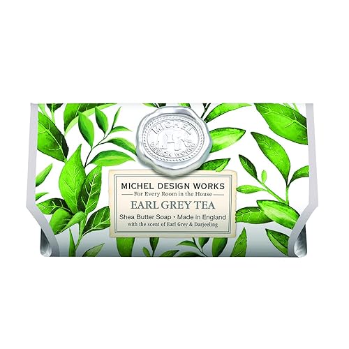 Michel Design Works Earl Grey Tea Large Bath Soap Bar - 8.7 Ounce, Luxurious Gift