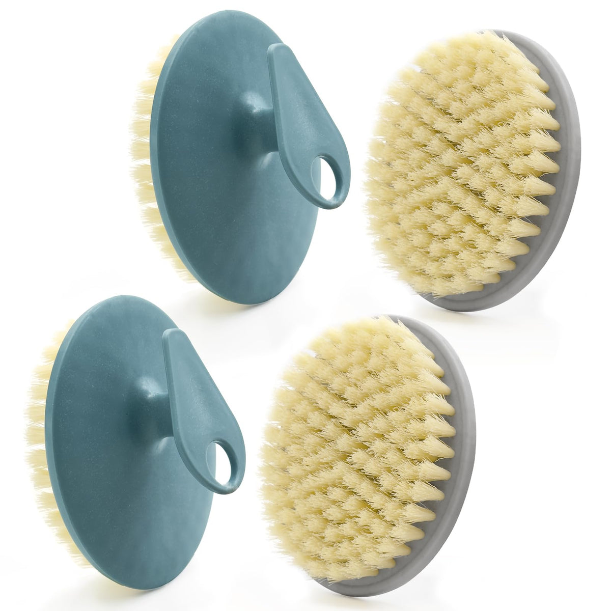 Beautail 4 Pack Body Brushes - Gentle Exfoliating Shower Scrubber For Sensitive Skin, Non-Slip