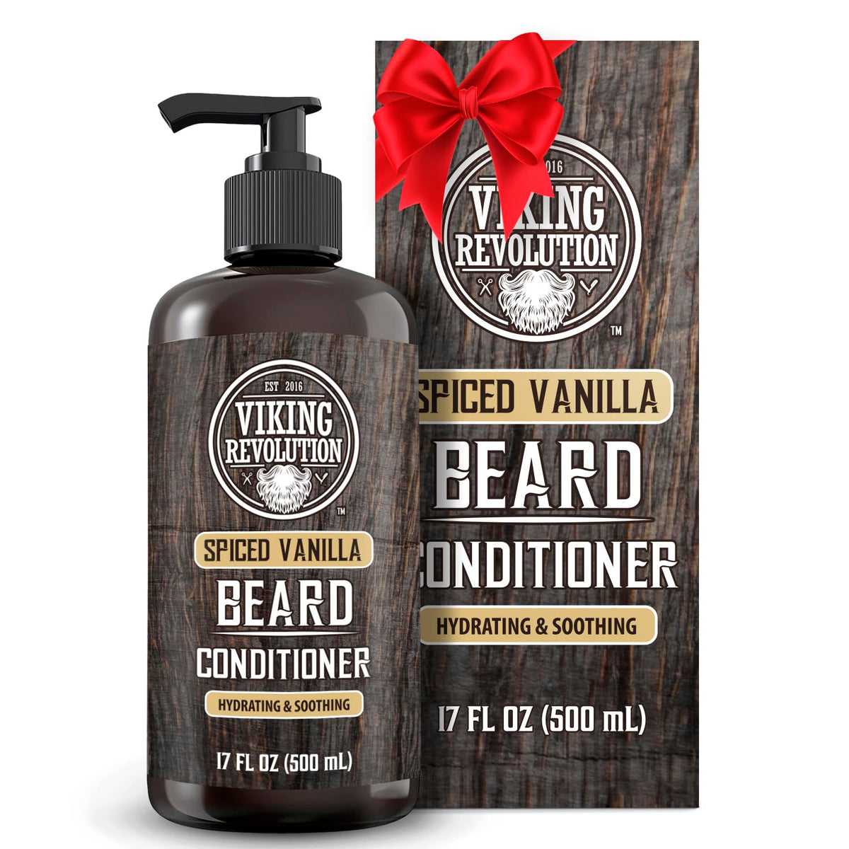 Viking Revolution Spiced Vanilla Beard Conditioner With Argan & Jojoba Oil - 17Oz Beard Softener