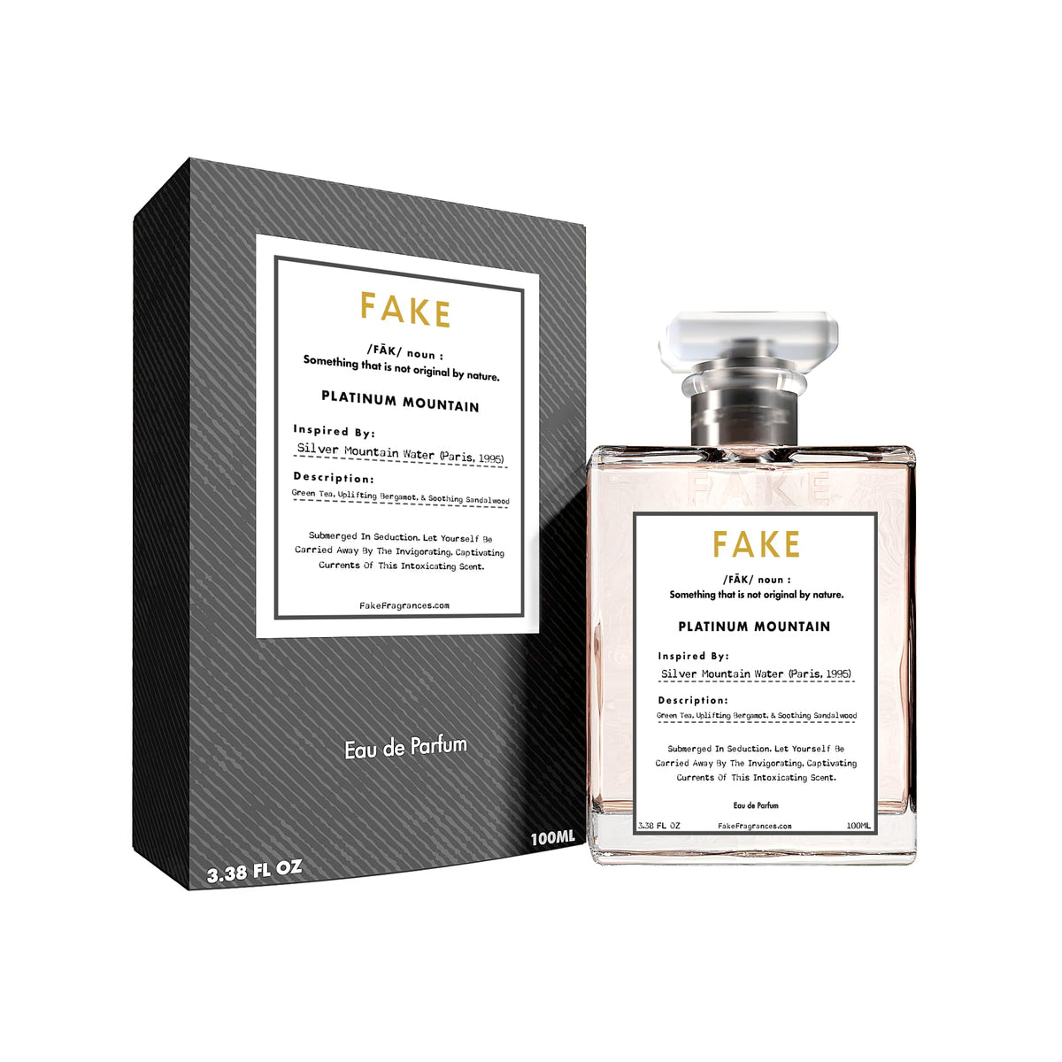 Fake Silver Mountain Water Inspired Men'S Cologne 3.4Oz | Addictive Unisex Eau De Parfum