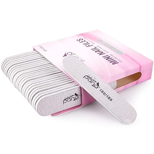 Pana 25Pcs Mini Zebra Nail Files 180/180 Grit - Washable Emery Board Buffer For Manicure/Pedicure