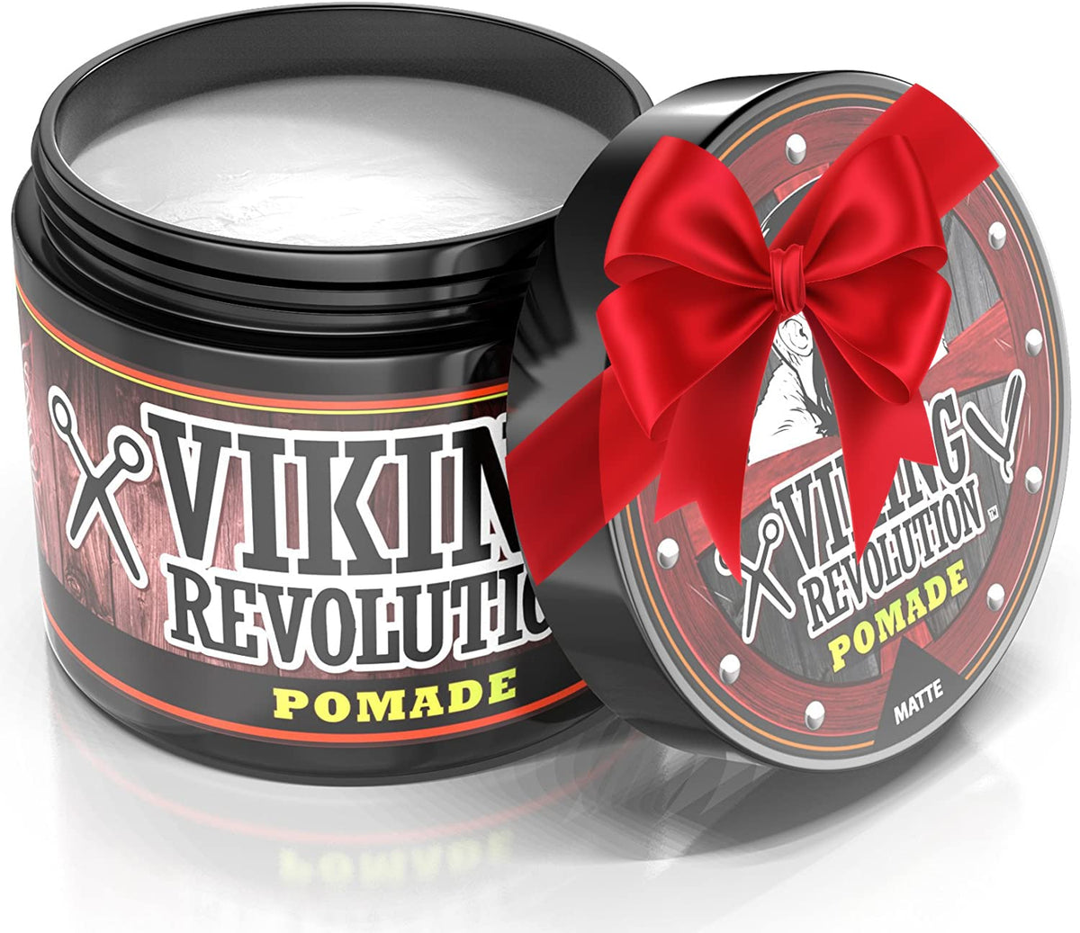 Viking Revolution Hair Pomade For Men - Medium Hold, Matte Finish, Water-Based, 4Oz