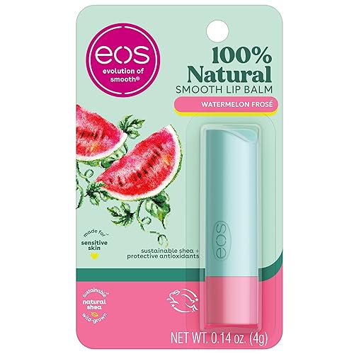 Eos 100% Natural Lip Balm - Watermelon Frosé, Dermatologist Recommended, 0.14 Oz