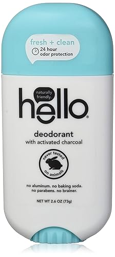 Hello Clean & Fresh Deodorant With Activated Charcoal, 2.6 Oz, Natural Odor Protection