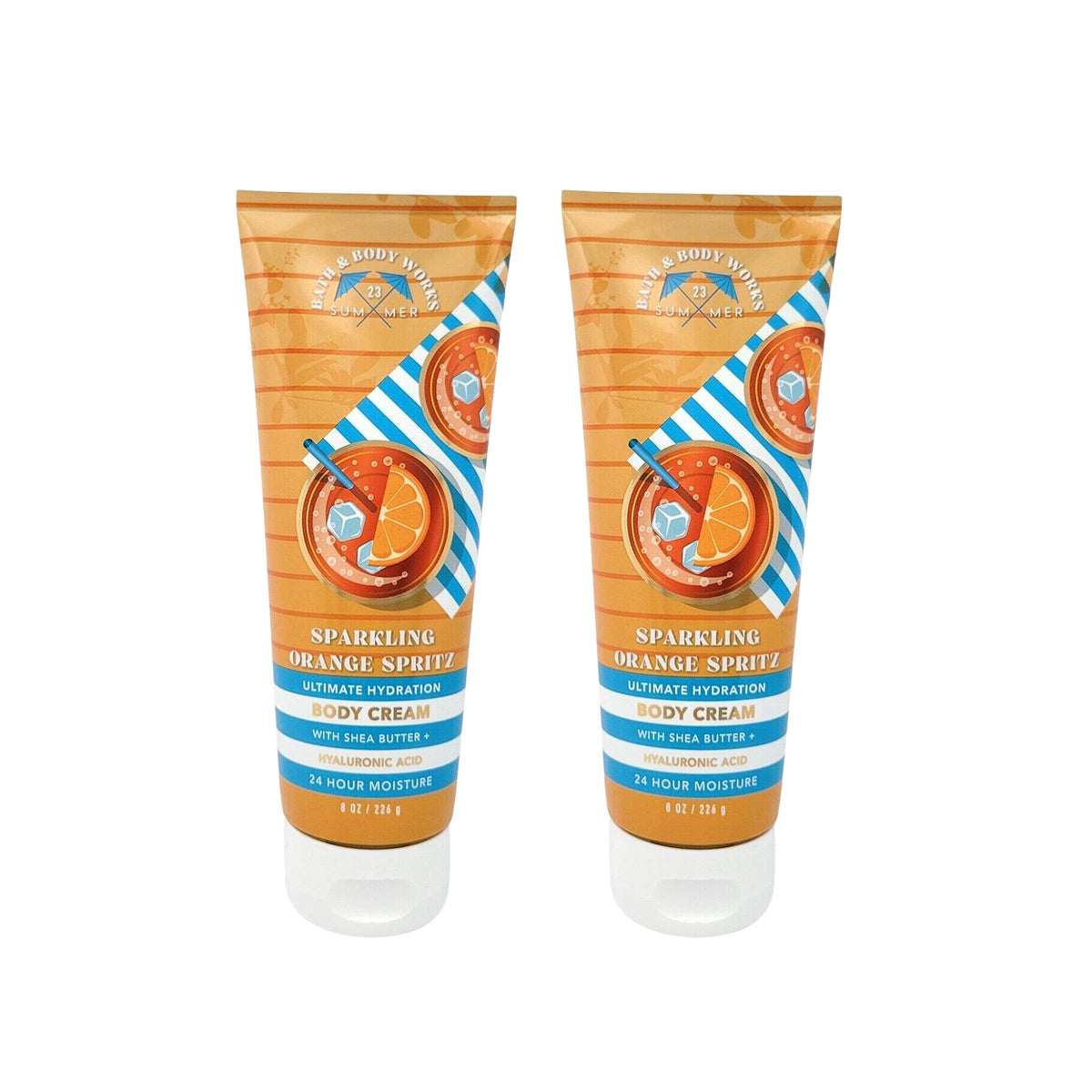 Bath & Body Works Ultimate Hydration Body Cream, Sparkling Orange Spritz, 8 Oz, Pack Of 2