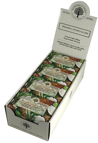 Wavertree & London Pineapple Coconut Lime Soap - 8 Bars, 7Oz Moisturizing Triple Milled