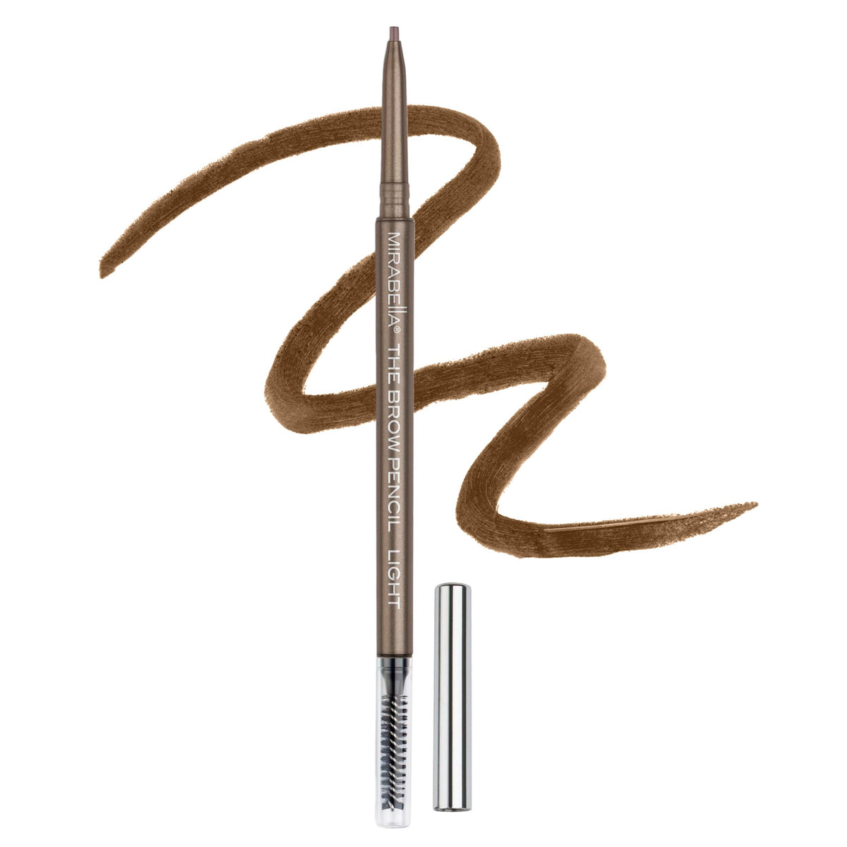 Mirabella Ultra Fine Brow Pencil - Waterproof, Smudgeproof, Blendable, Light, 1 Count