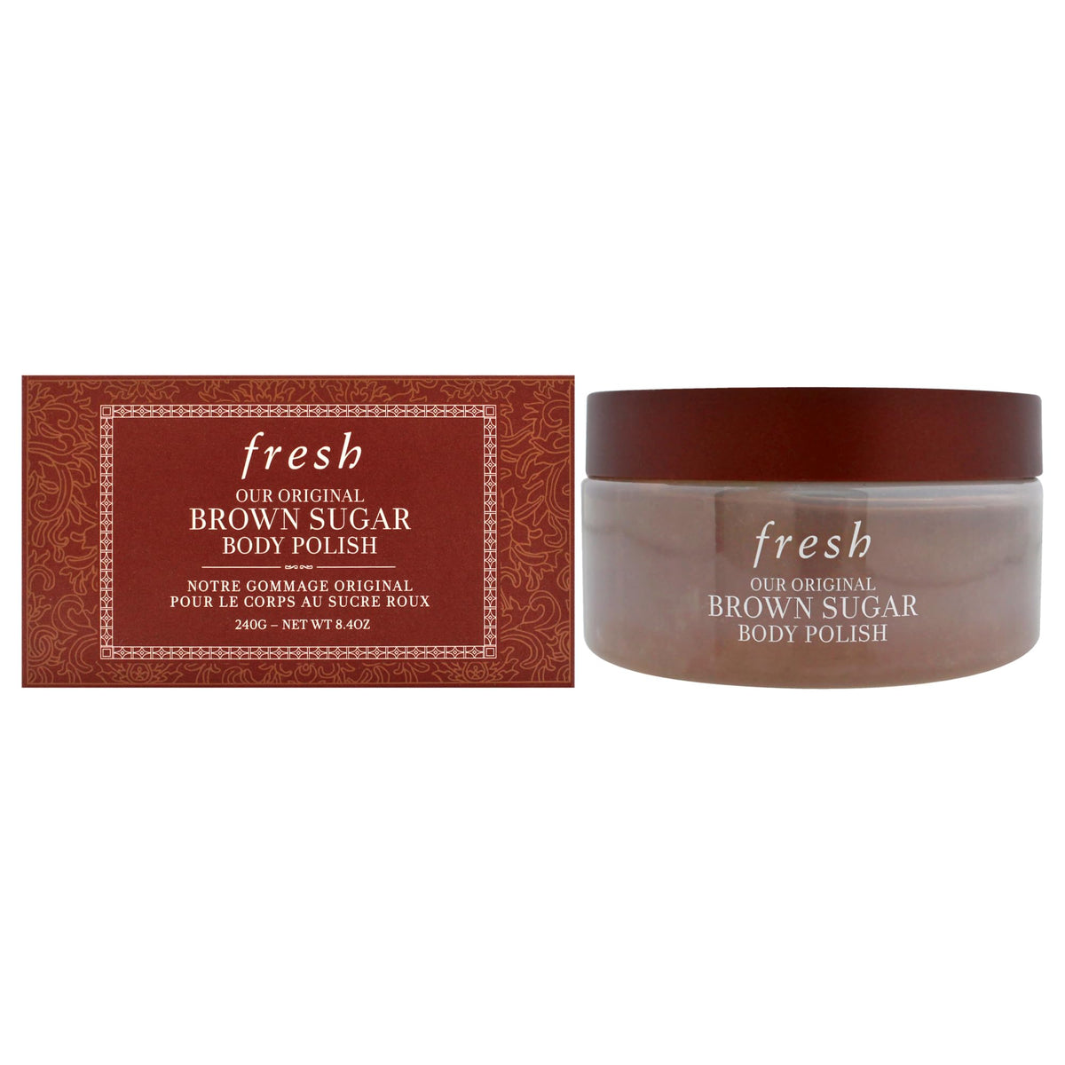 Fresh Brown Sugar Body Polish For Women - 8.4 Oz Exfoliating Scrub, Cranberry Scent