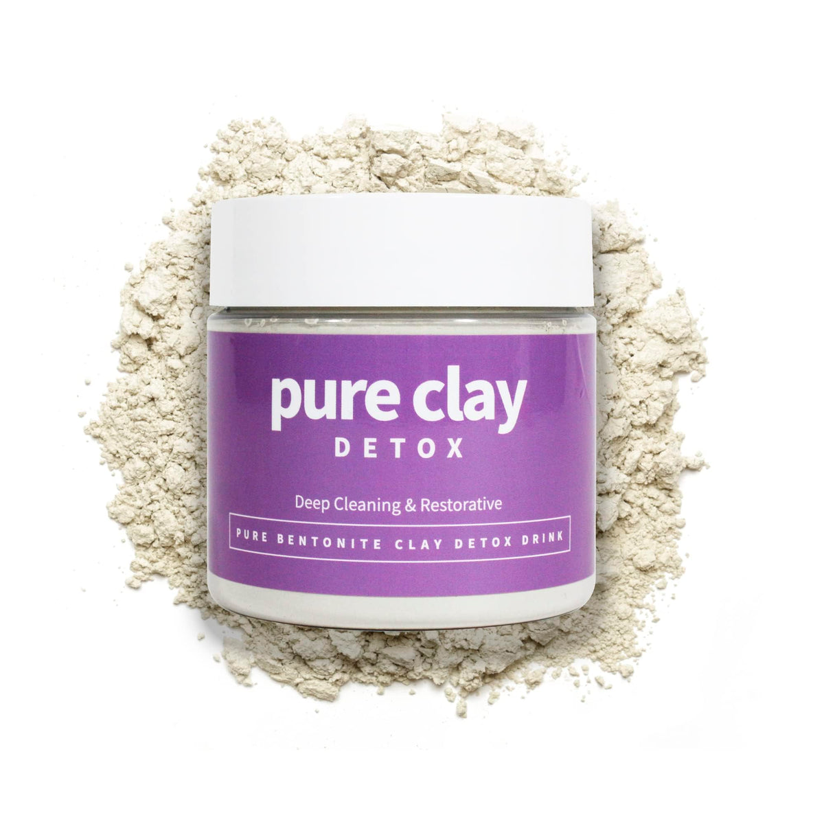 Pure Clay Organic Calcium Bentonite Clay Powder - Detox Drink & Face Mask, 16 Oz