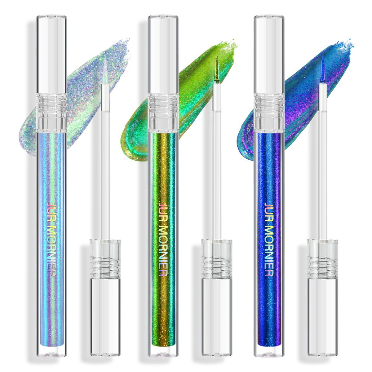 Jur Mornier Multichrome Liquid Eyeshadow Set - 3 High Pigment Waterproof Metallic Liners