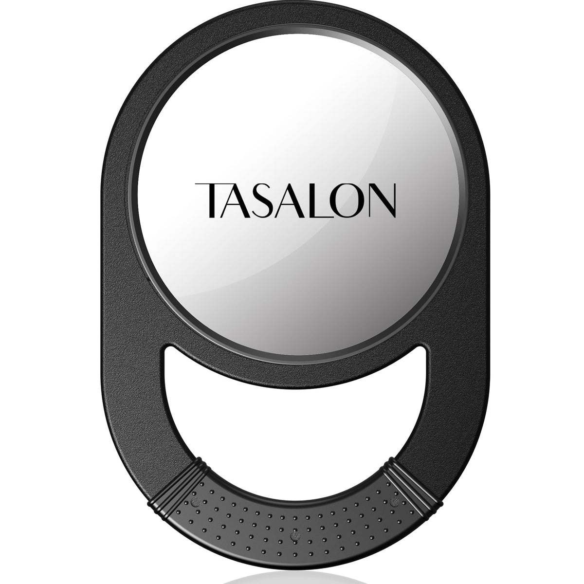 Tasalon Unbreakable Hand Mirror - Anti-Slip, Portable, Perfect For Makeup & Shaving - Black