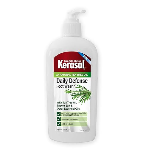 Kerasal Daily Defense Foot Wash - 12 Fl Oz Cleansing Foot Cleanser For Healthy Feet