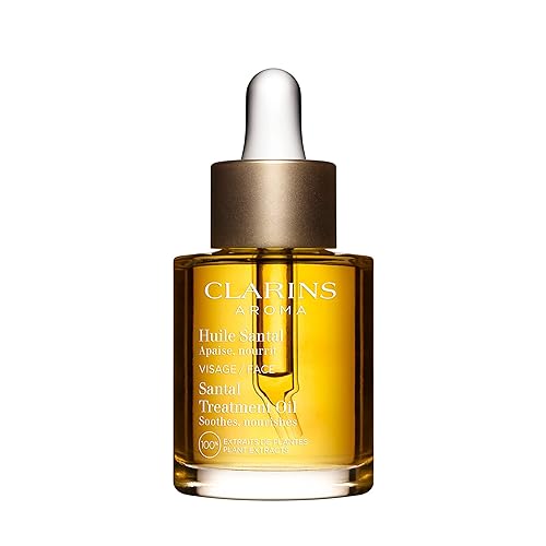 Clarins Santal Face Oil Treatment - Hydrates, Calms Redness, Minimizes Fine Lines, 1 Fl Oz