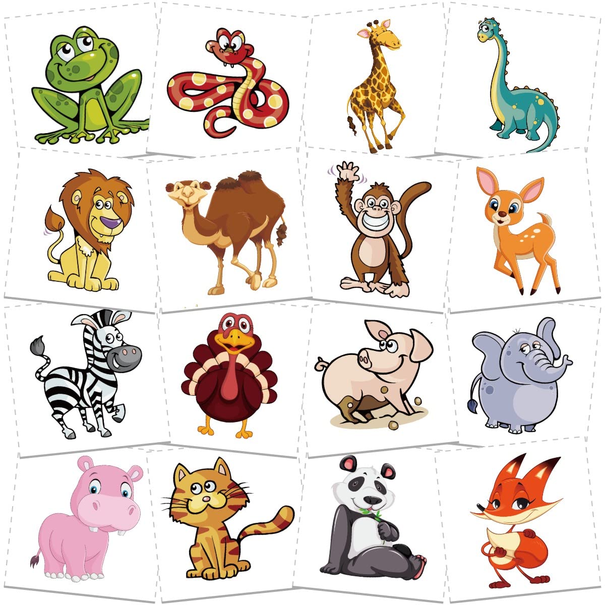 Awinmay 30 Sheets Waterproof Temporary Tattoos For Kids - Animals, Sharks, Cars, Party Supplies