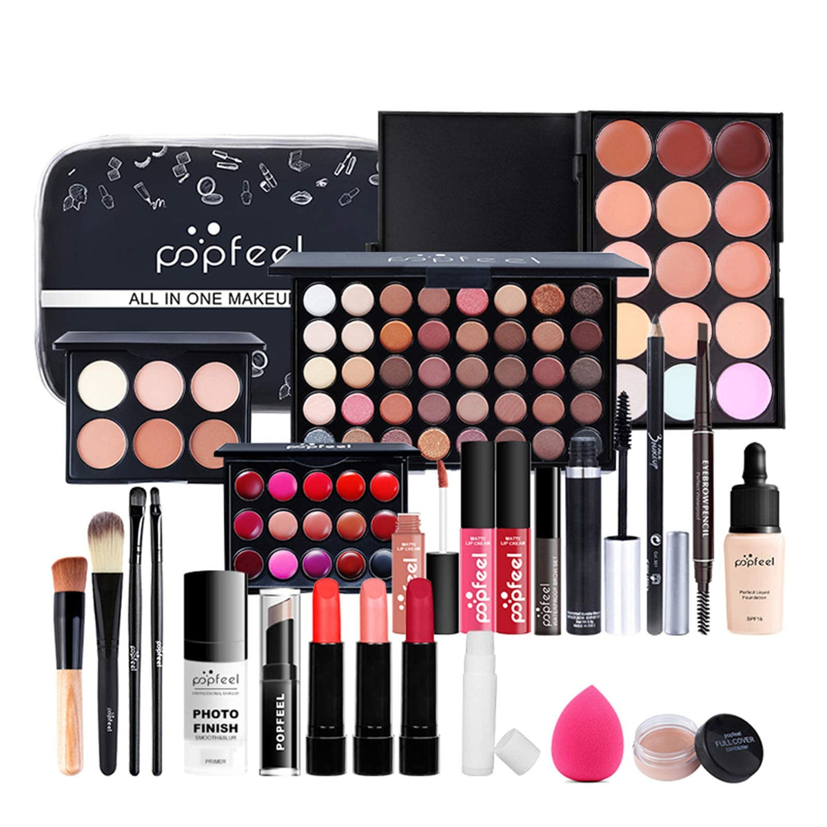 Roseflower 24Pcs Makeup Kit For Women - All-In-One Essential Starter Set, Compact & Lightweight