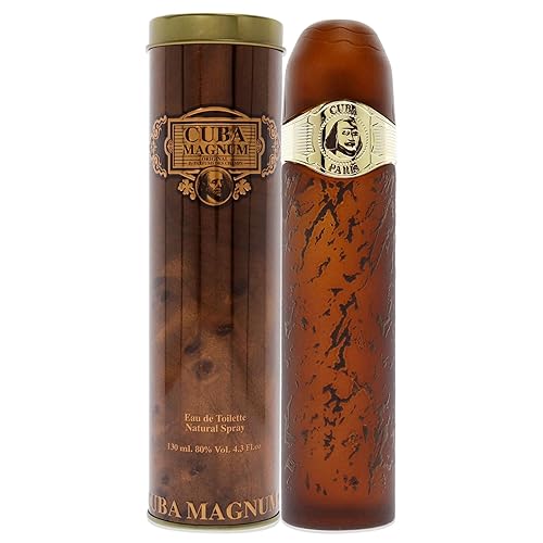 Cuba Magnum Gold Eau De Toilette Spray For Men, 4.3-Ounce Bottle