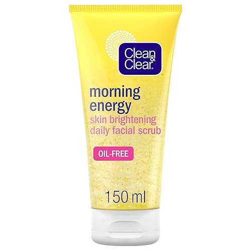 Clean & Clear Morning Energy Skin Brightening Facial Scrub 150Ml - Daily Use, Refreshing Cleanser