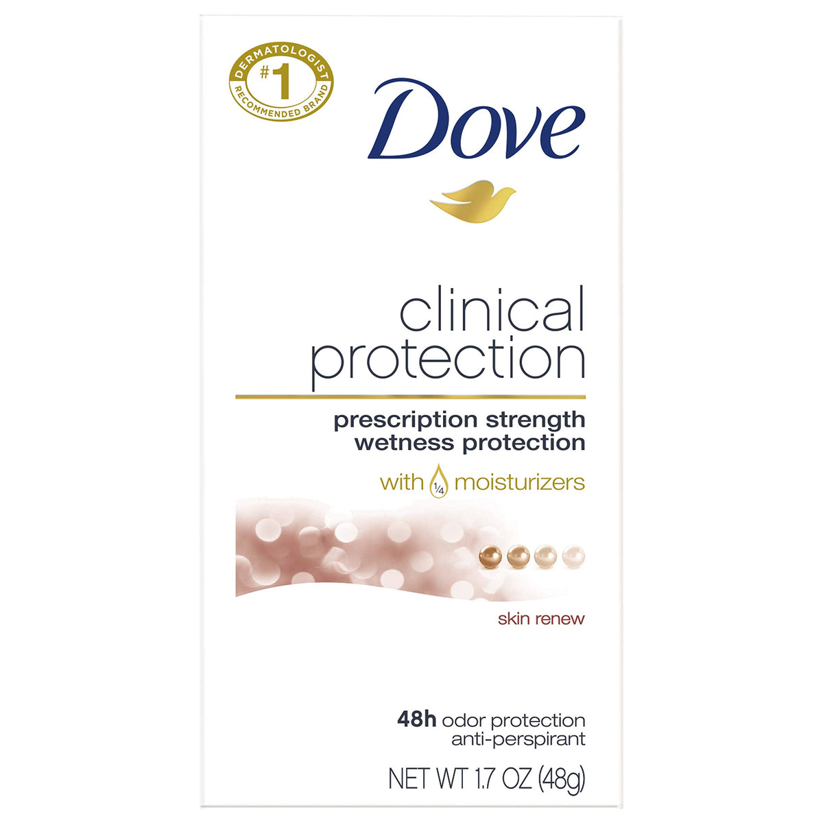 Dove Antiperspirant Cleartone Skin Renew 1.7 Oz - Long-Lasting, Skin Tone Protection