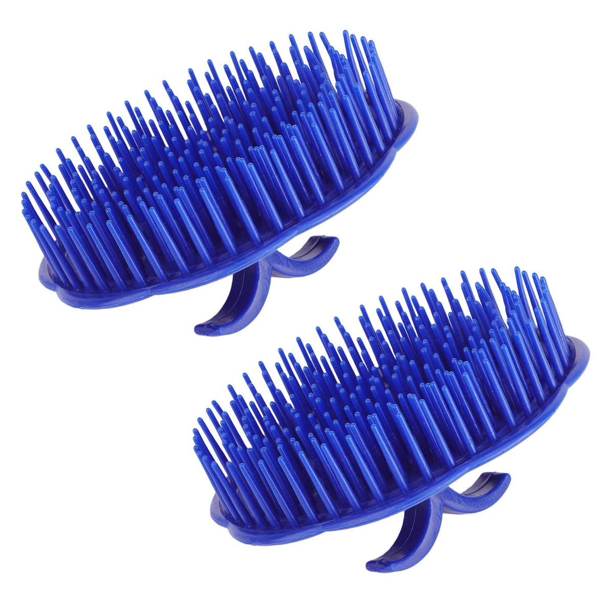 Segbeauty Scalp Brush Set - 2 Palm Massage Brushes for Hair, Beard, Pet Grooming - Blue