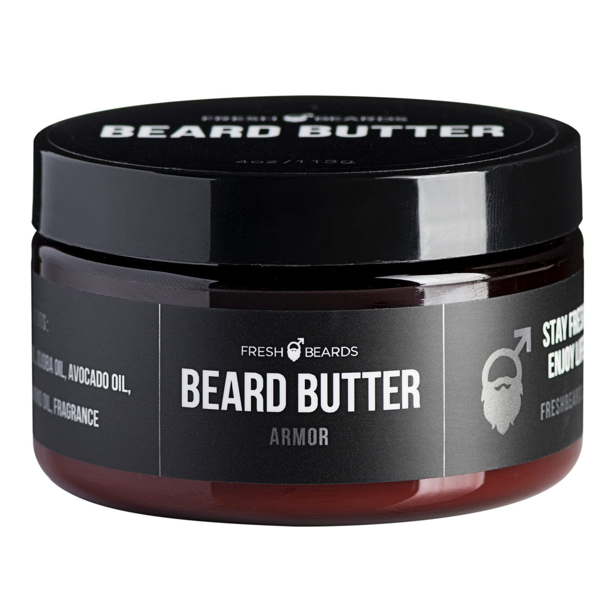 Fresh Beards Armor Beard Butter - Sandalwood & Bourbon Scented Conditioner For Healthy Growth