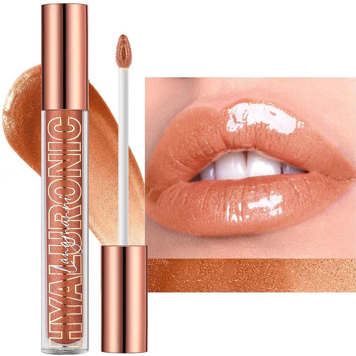 TWLBXMG Honey Lip Gloss Plumper - Tinted Glitter, Moisturizing, Vegan, Long-Lasting, 0.