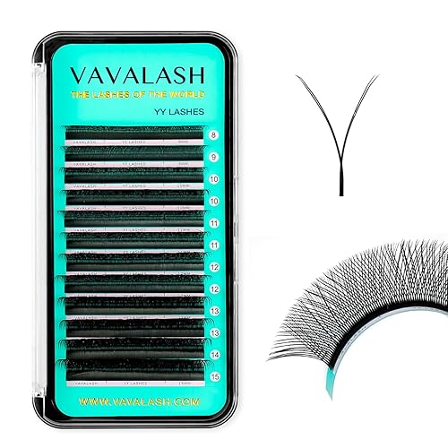 VAVALASH YY Lash Extensions D Curl 0.05mm 8mm - Soft Matte Black 4D Volume Lashes