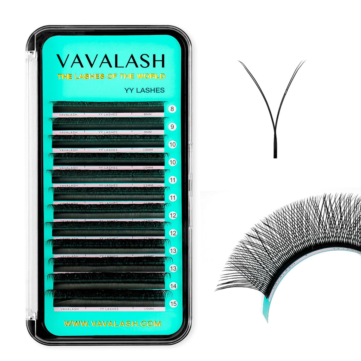 VAVALASH YY 0.05mm D Curl 9mm Premade Volume 4D Fans Eyelash Extensions - Soft