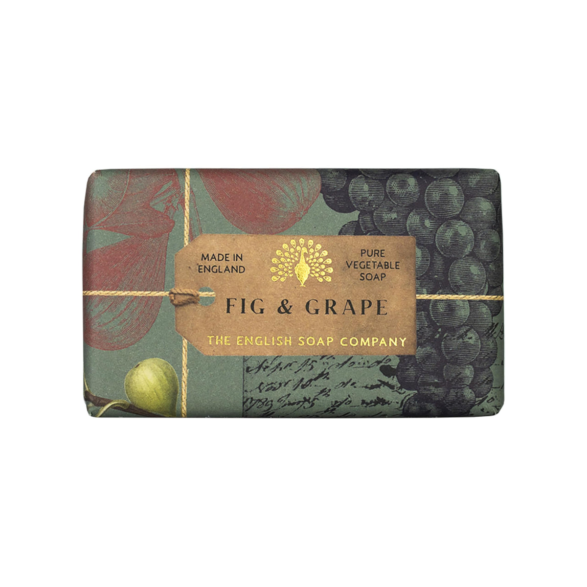 The English Soap Company Luxury Fig Shea Butter Soap Bar, Moisturizing 6.7 oz for Face & Body