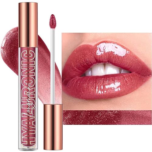 TWLBXMG Jelly Red Lip Gloss - Vegan Lip Plumper, Moisturizing, Long-Lasting, 0.85 Fl