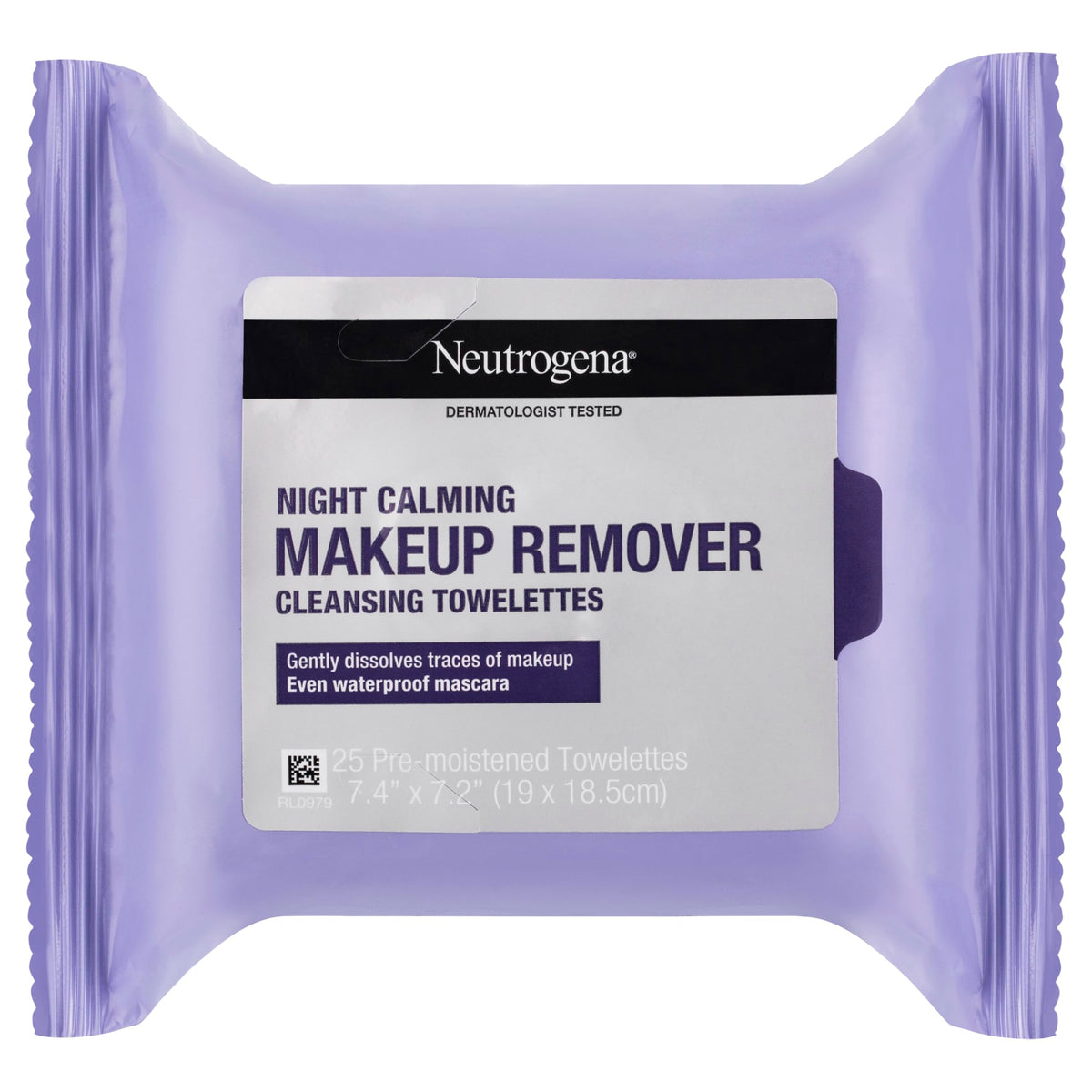 Neutrogena Night Calming Cleansing Makeup Remover Wipes - Alcohol-Free, 25 Count, Blue