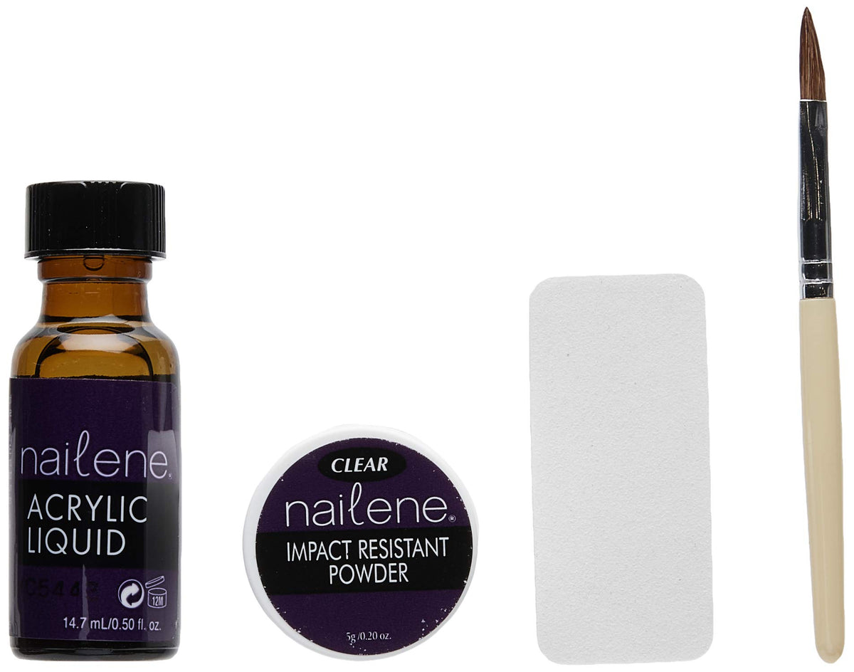 Nailene Acrylic Fill Kit - Clear Transparent .5 Ounce For Professional Nail Care